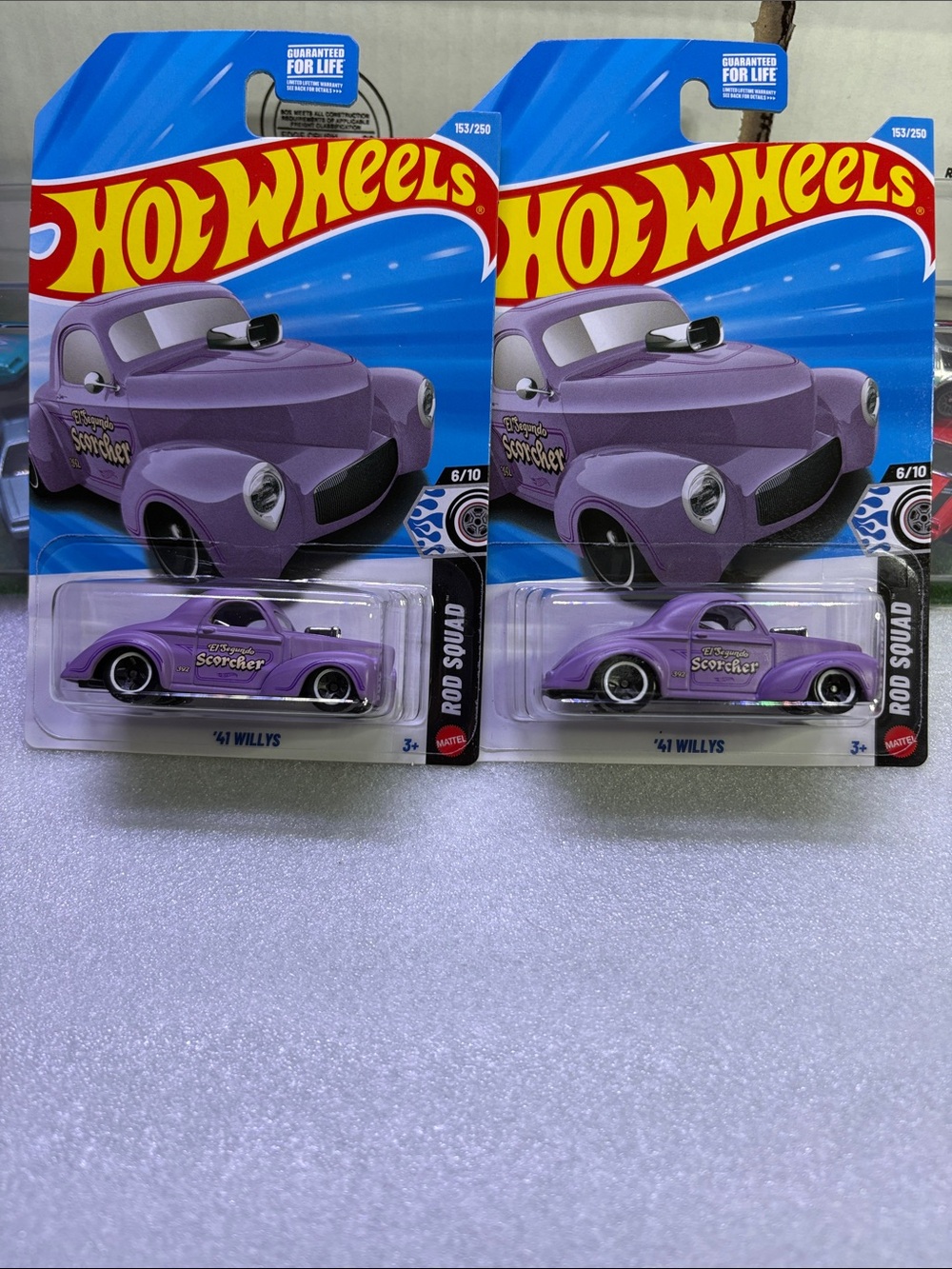 Hot wheels '41 Willys lot of 2 Purple Die-Cast Toy Car - Brand